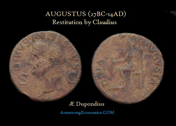Augustus AE Dupondius by Claudius