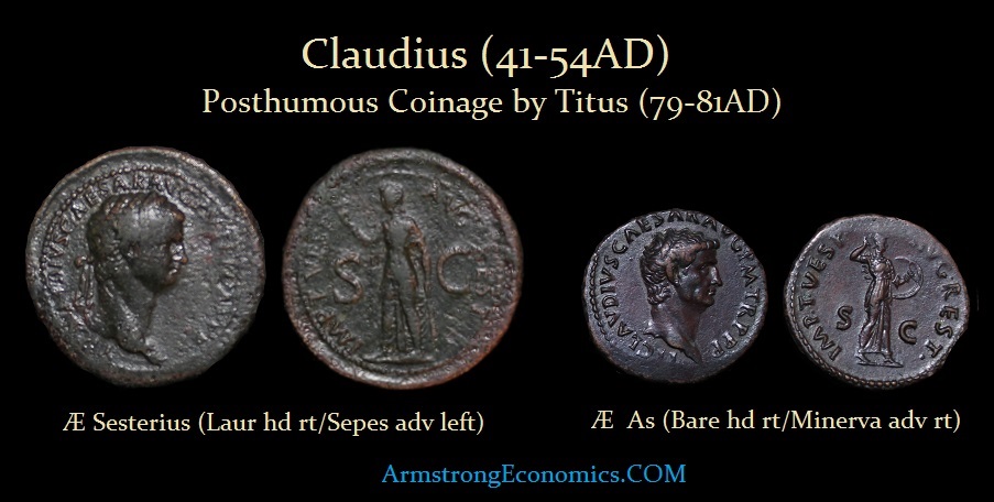 CLAUDIUS by TITUS Sesterius As