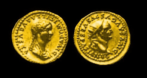 DOMITILA Aureus with Vespasian