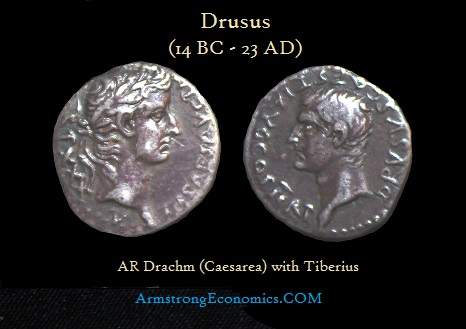 Drusus AR Drachm - R