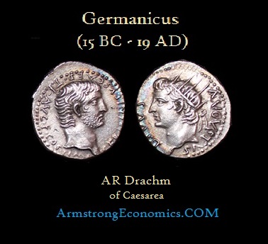 Germanicus AR Drachm of Caesarea