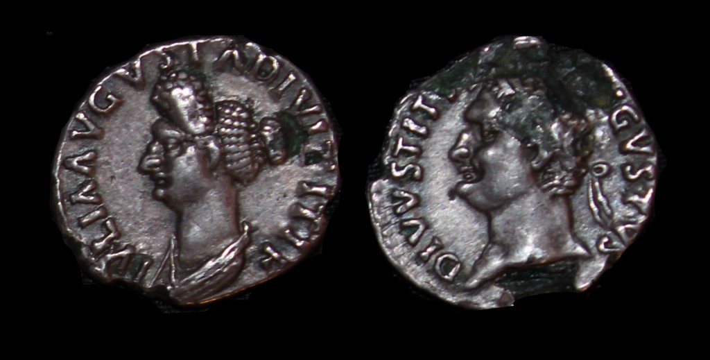 JULIA TITI DIVUS TITUS AR AR Denarius Fourree