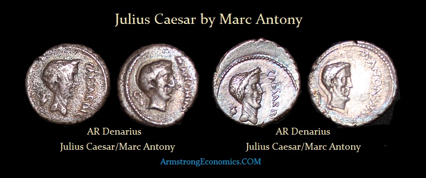 Julius Caesar by Marc Antony AR Denarius