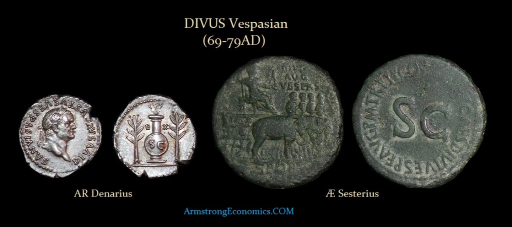 VESPASIAN DIVS Denarius Sesterius