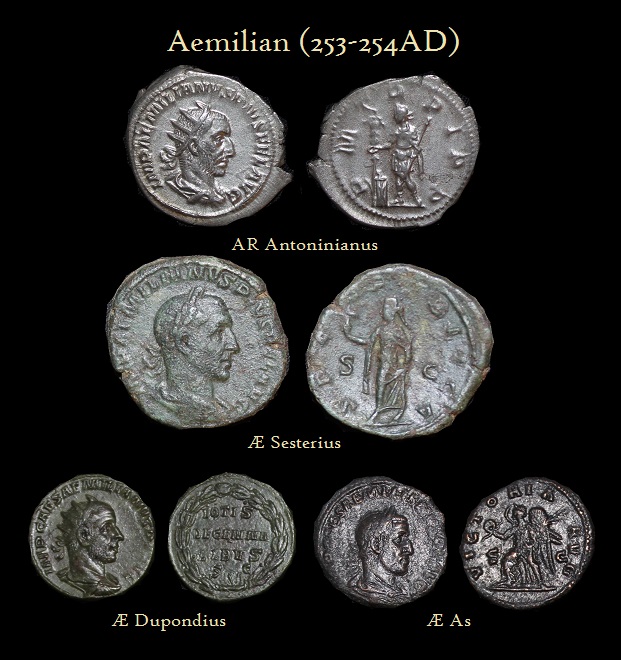 AEMILIAN 252-253 AD Antoninanus Sesterius Duoindius As  - R