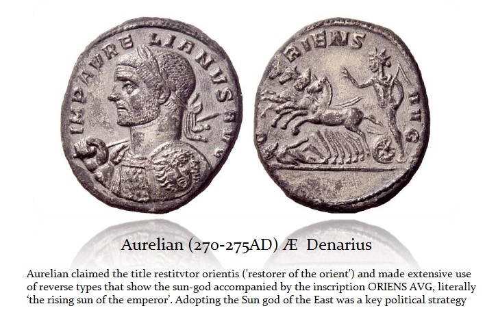 Aurelian AE Denarius Sun God