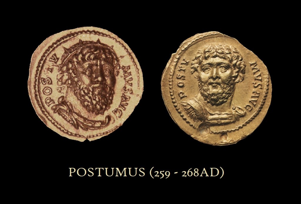 Postumus Facing AU Aureus Portraits