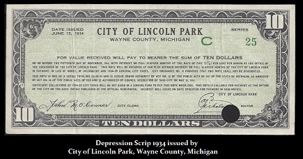 1934 Mich DepressionScrip r 1934 Mich DepressionScrip r