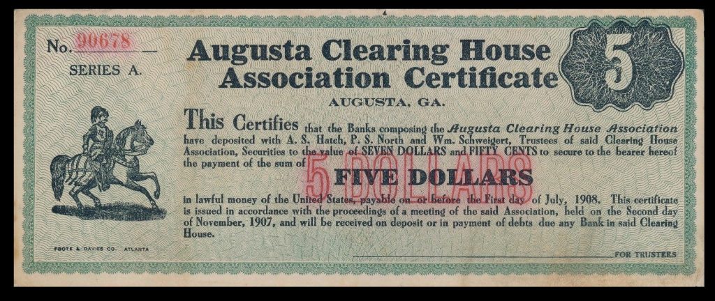 Augusta 1907 Clearing House Scrip 1024x432