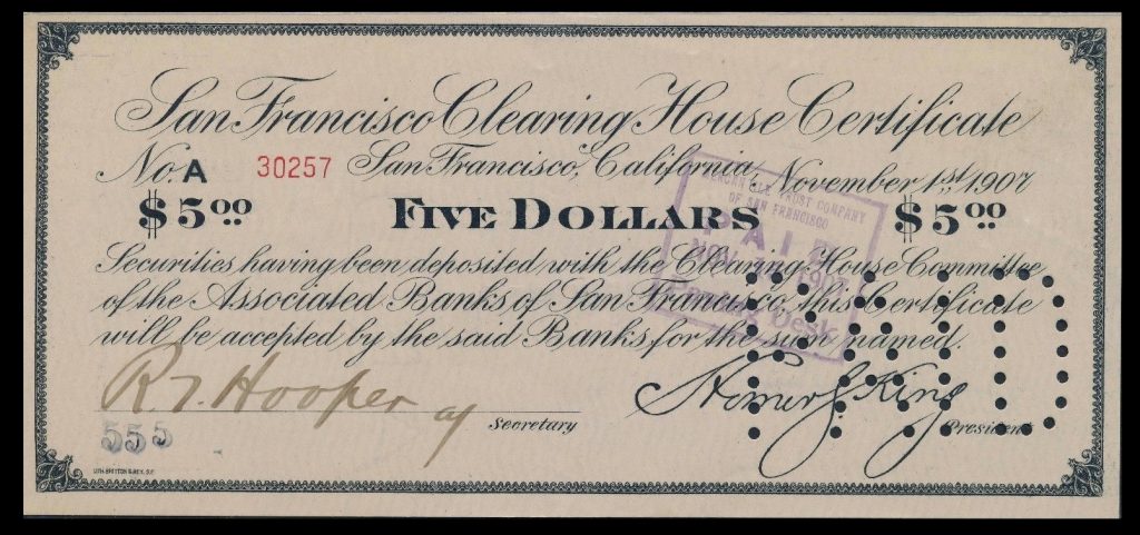 San Fran 1907 Clearing House 5 Scrip 1024x481
