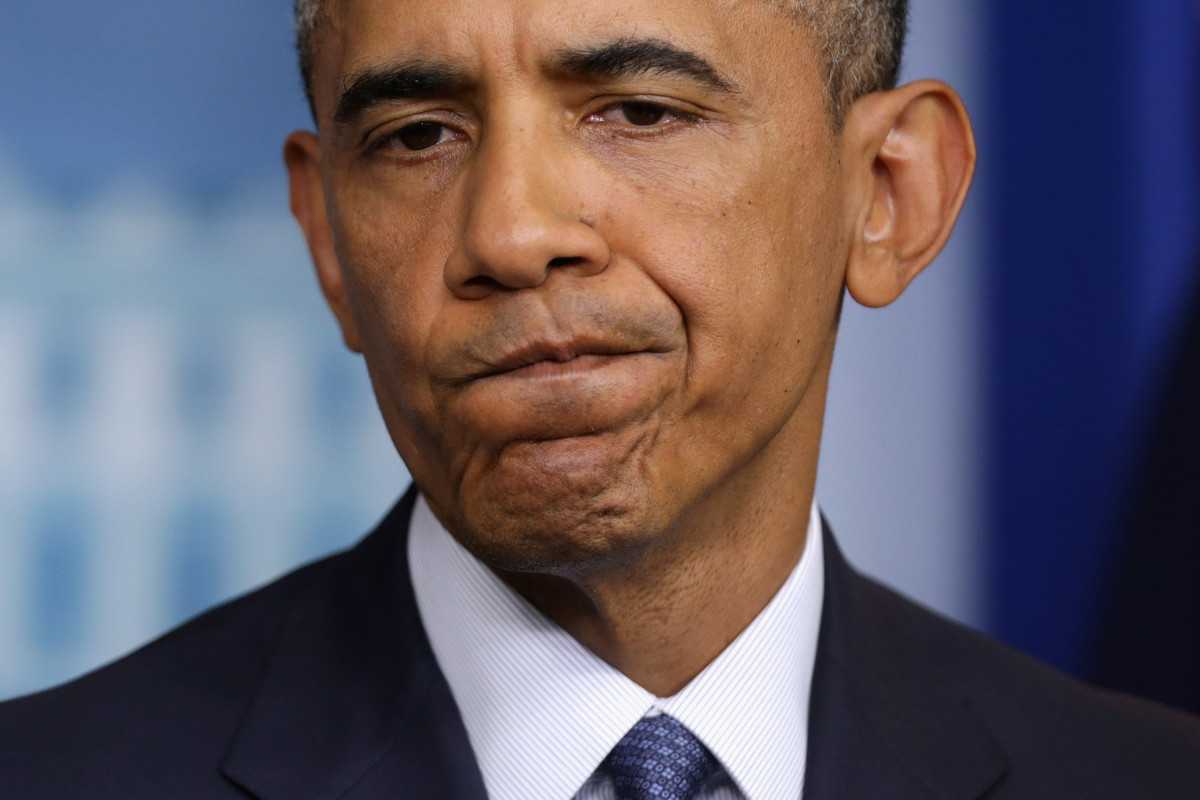 WASHINGTON, DC - AUGUST 01:  U.S. President Barack Obama delivers remarks and takes reporters' questions in the Brady Press Briefing Room at the White House August 1, 2014 in Washington, DC. Obama talked about the new jobs numbers, the failure of Congress to pass border security legislation, the ongoing Israel-Gaza conflict and the crisis in Ukraine.  (Photo by Chip Somodevilla/Getty Images)