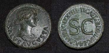 Livia AE Dupondius as Salvs r