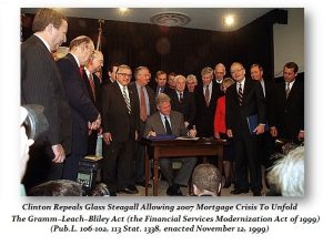 Glass Steagall Signing Repeal Clinton 300x222