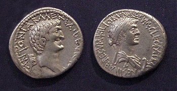 Mark Antony Cleopatra VII AR Denarius