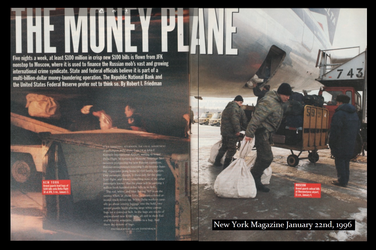 Money Plane New York Magazine January 22nd 1996