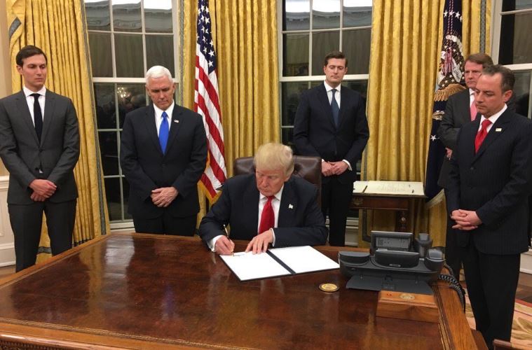 Trump Signed 1st Executive Order