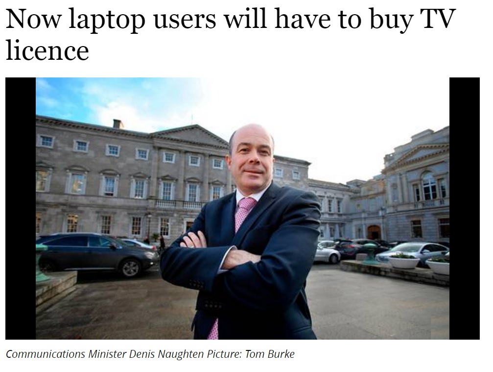 Ireland TV Tax on Computers
