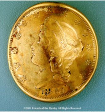 confederate submaribe George Dixon gold coin