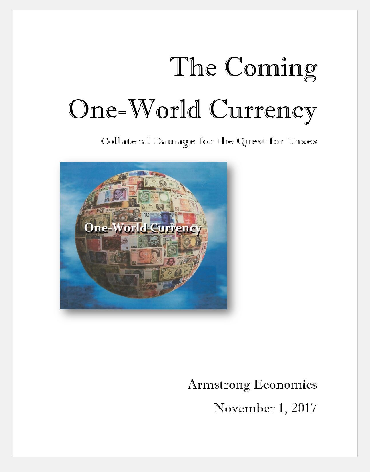 The One World Currency