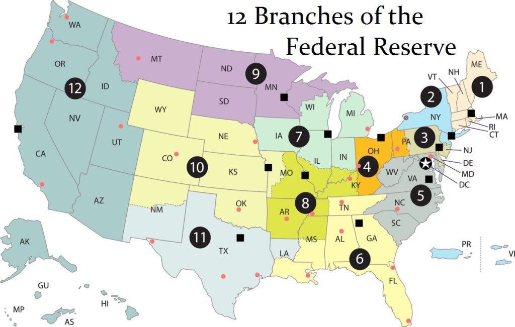 Federal Reserve 12 Branches