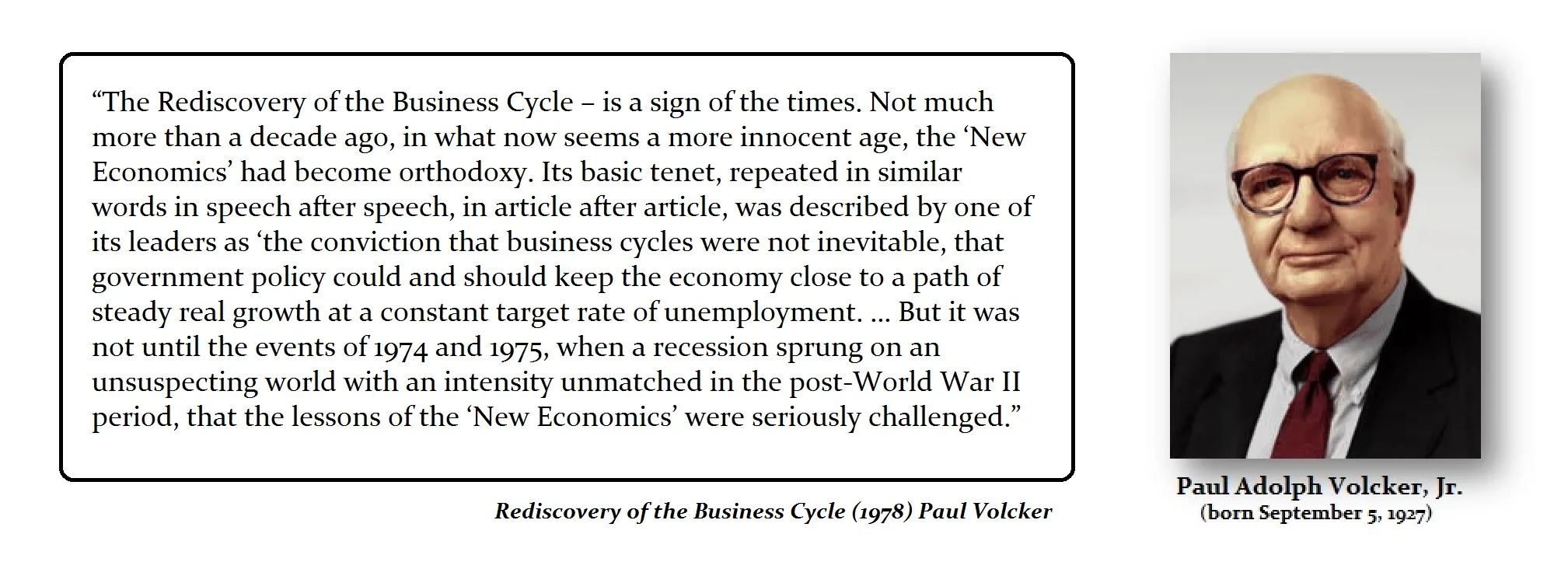 Volcker Rediscovery Volcker Rediscovery