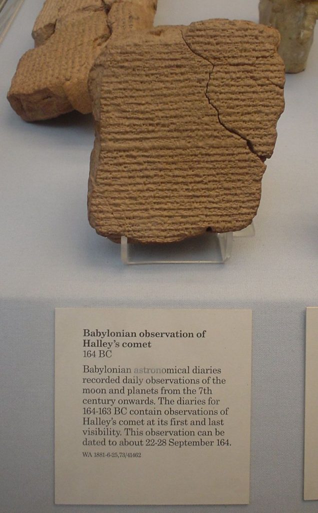 Haleys Comet Babylonian_tablet 636x1024