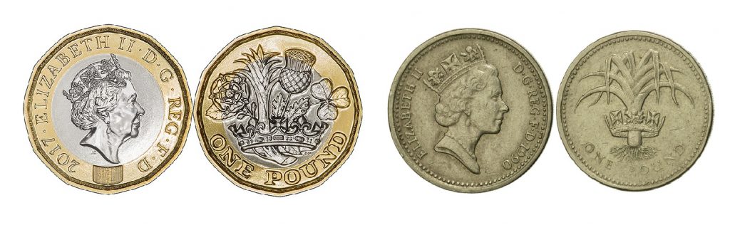 British 1 pound coins 1024x316