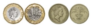 British 1 pound coins