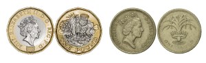 British 1 pound coins