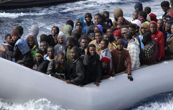 Boat off Coast Sicily Refugee only men
