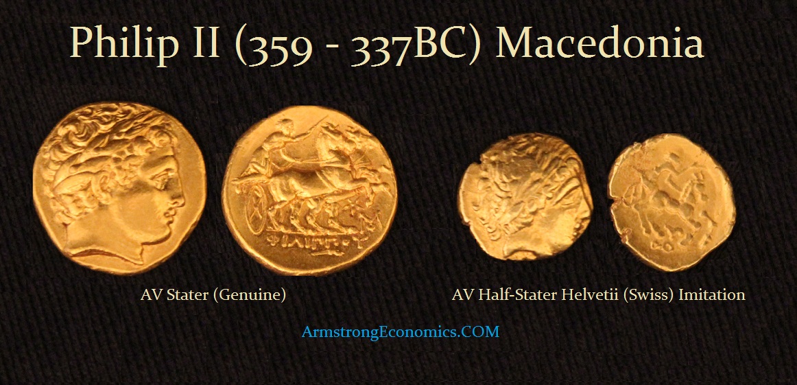 Philip II Genuine Helvetii Imitation Stater Philip II Genuine Helvetii Imitation Stater