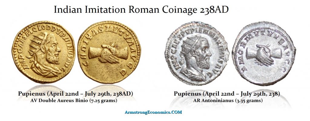 Pupienus Indian Imitation Prototype Antoninianus 1024x401