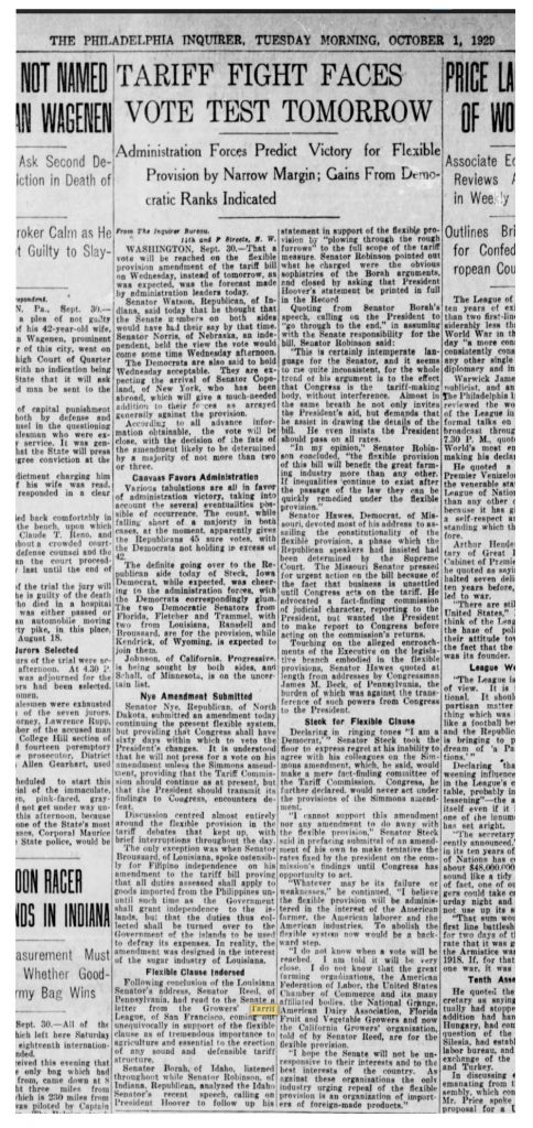 Tariffs 10 1 1929 Phila Inquire 484x1024