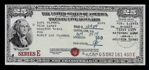 1973 E Series US 25 savings Bond