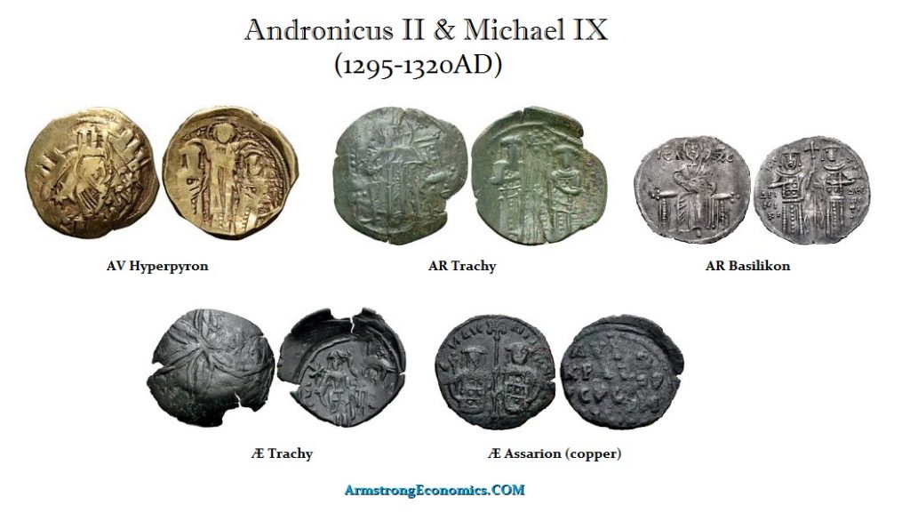 Andronicus II Michael IX denominations 1024x577