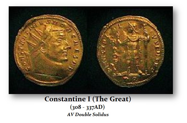 Constantine I the Great 308 337AD AV Double Aureus
