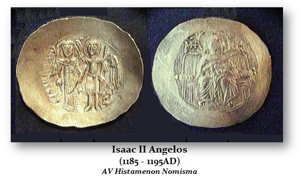 Isaac II Angelos 1185 1195AD AV Histamenon Nomisma