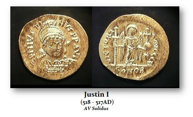Justin I 518 527 AV Solidus
