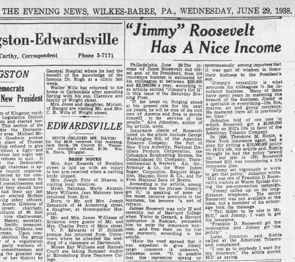 Jimmy Got It The_Evening_News_Wed__Jun_29__1938_ 1024x911