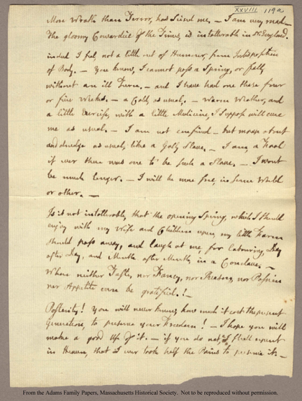 John Adams letter 119a