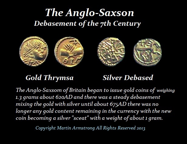 Anglo Saxon Debasement 7th century