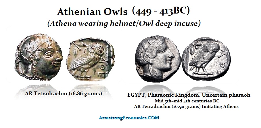 Athens Owl 449 413BC Egyptian Imitation Athens Owl 449 413BC Egyptian Imitation