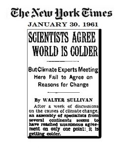 New York Time January 30 1961 Climate is getting colder 262x300
