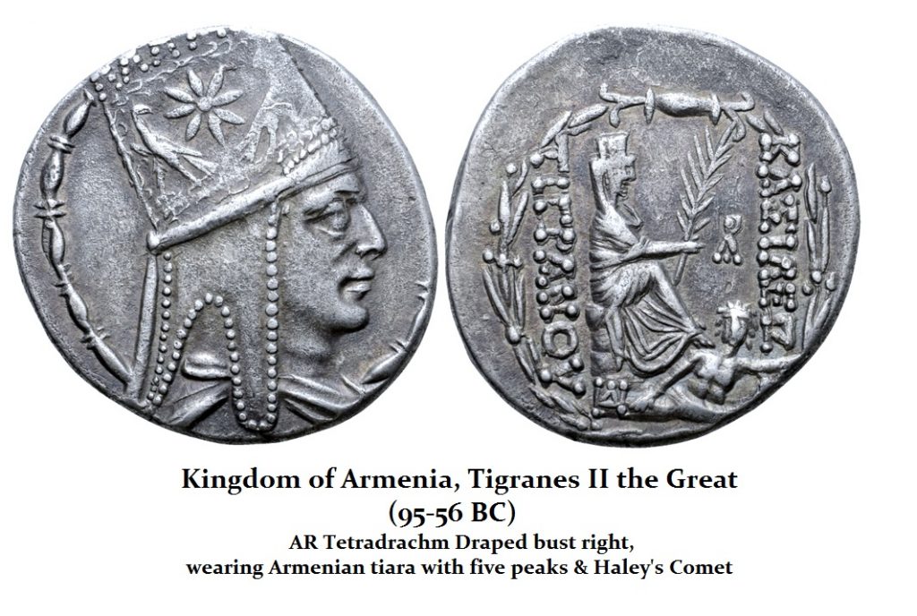 Tigranes II il Grande 95 56 a.C.AR Tetradramma Haleys Cometa 1024x688