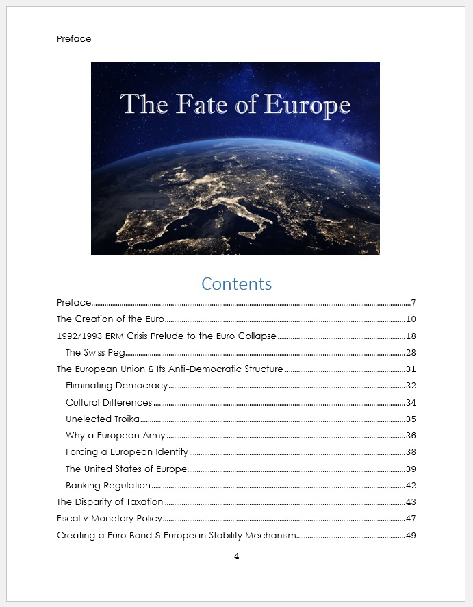 Fate of Europe Index 1