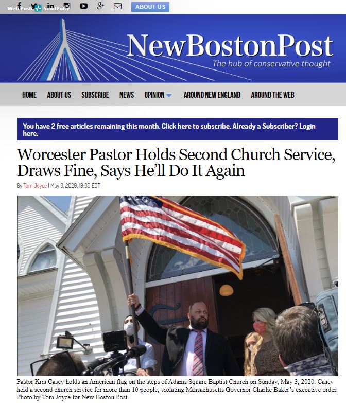 Mass Pastor fined