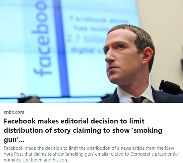Zuckerberg has Banned NY Post