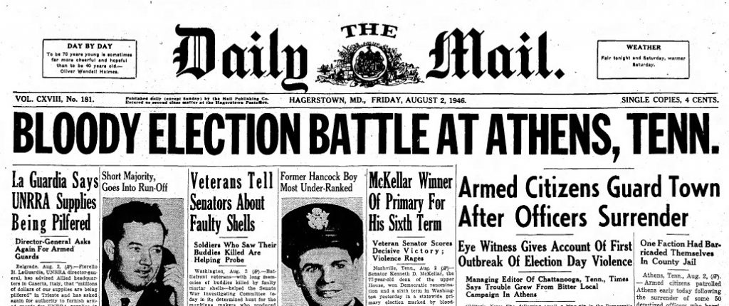1946 Aug 2 Battle of Athens 1024x430