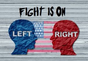 Fight is On Democrat Republican left right 300x209