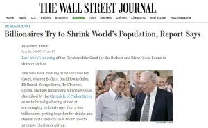 WSJ 2009 Shrink Population Gates
